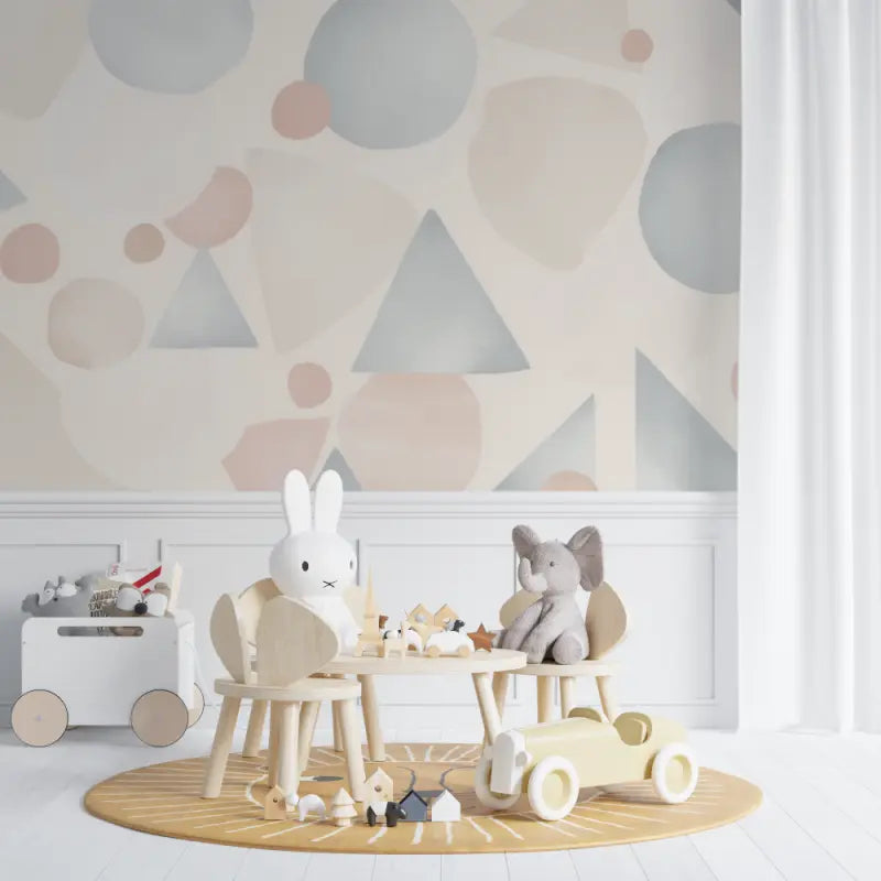 Baby wallpaper Scandinavian geometric pattern - Second Image