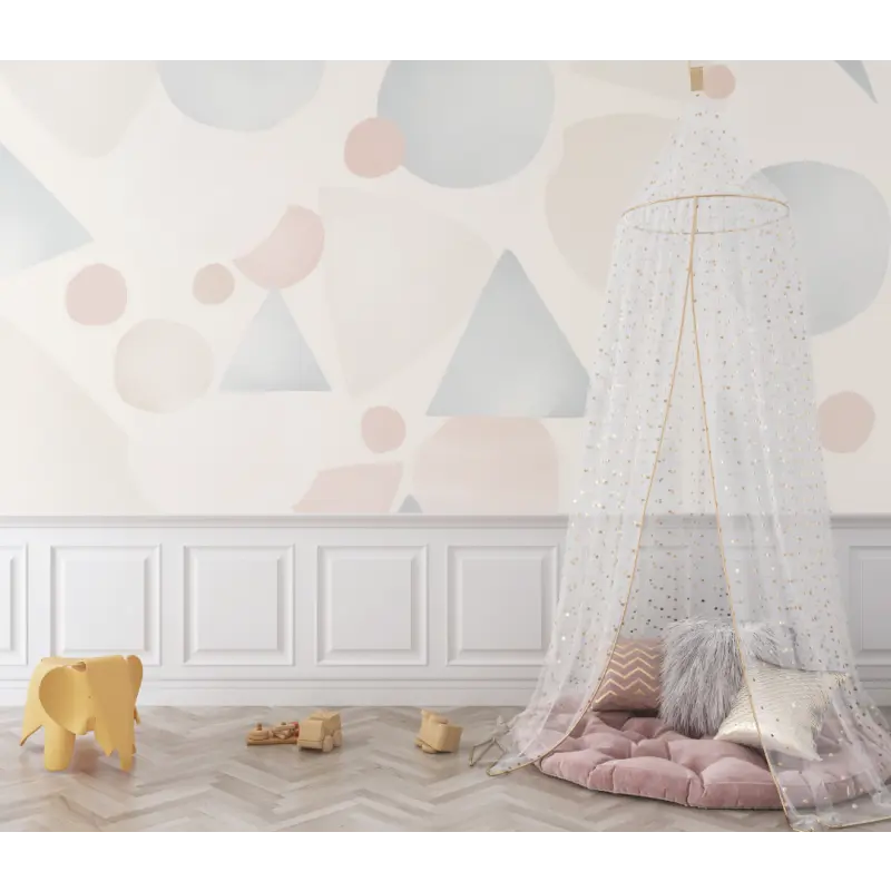 Baby wallpaper Scandinavian geometric pattern - Second Image