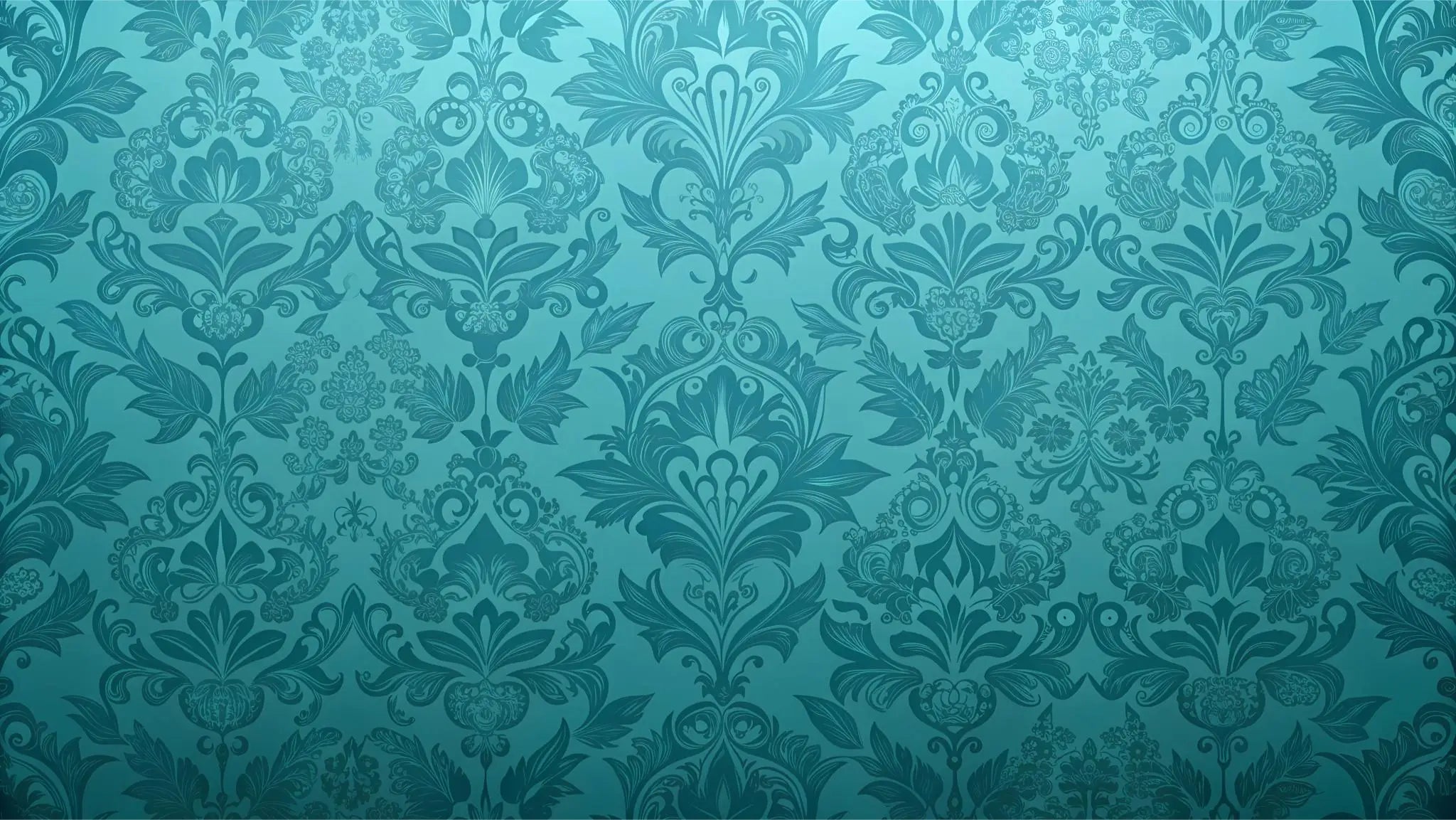 Baroque duck blue wallpaper