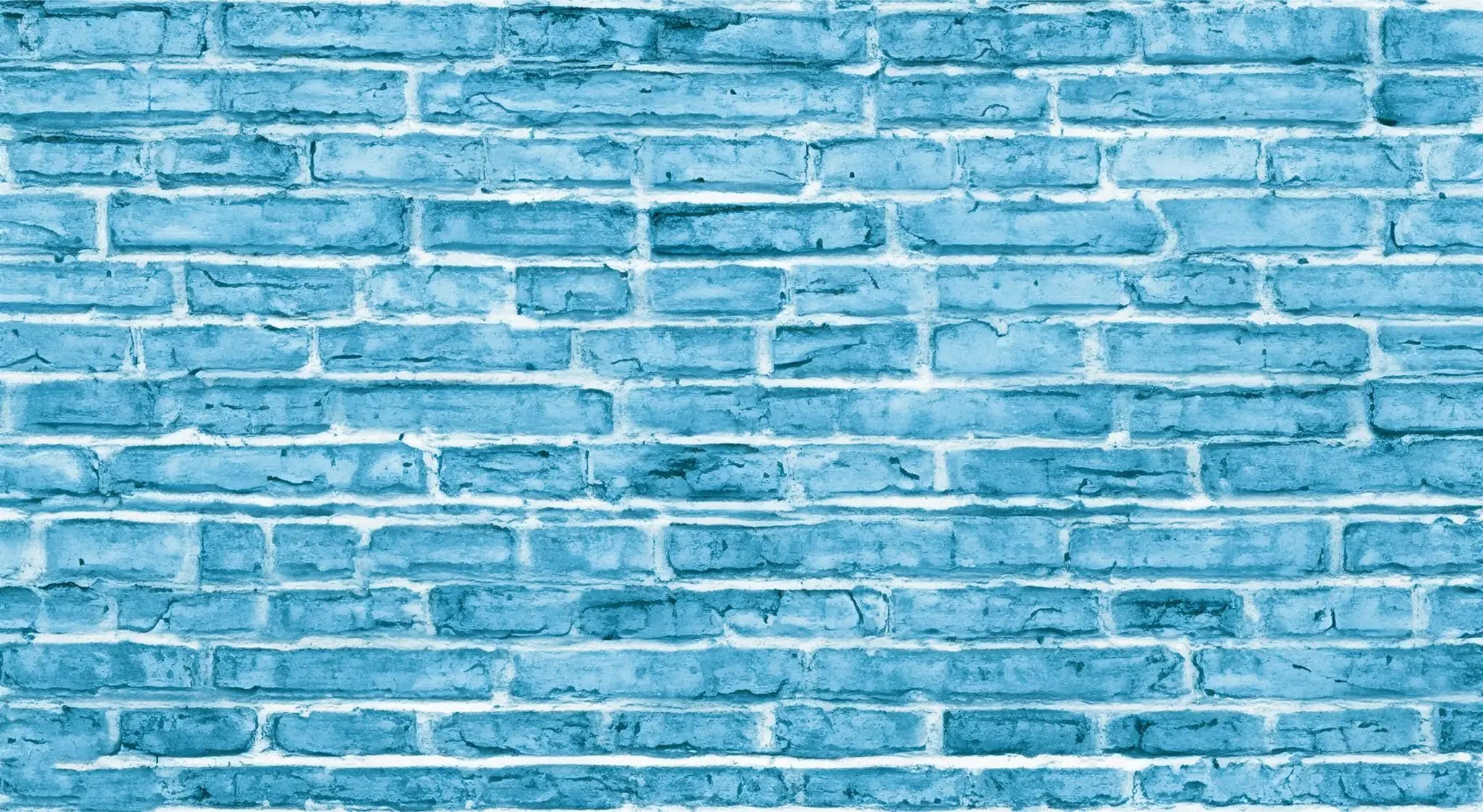 Blue brick wallpaper