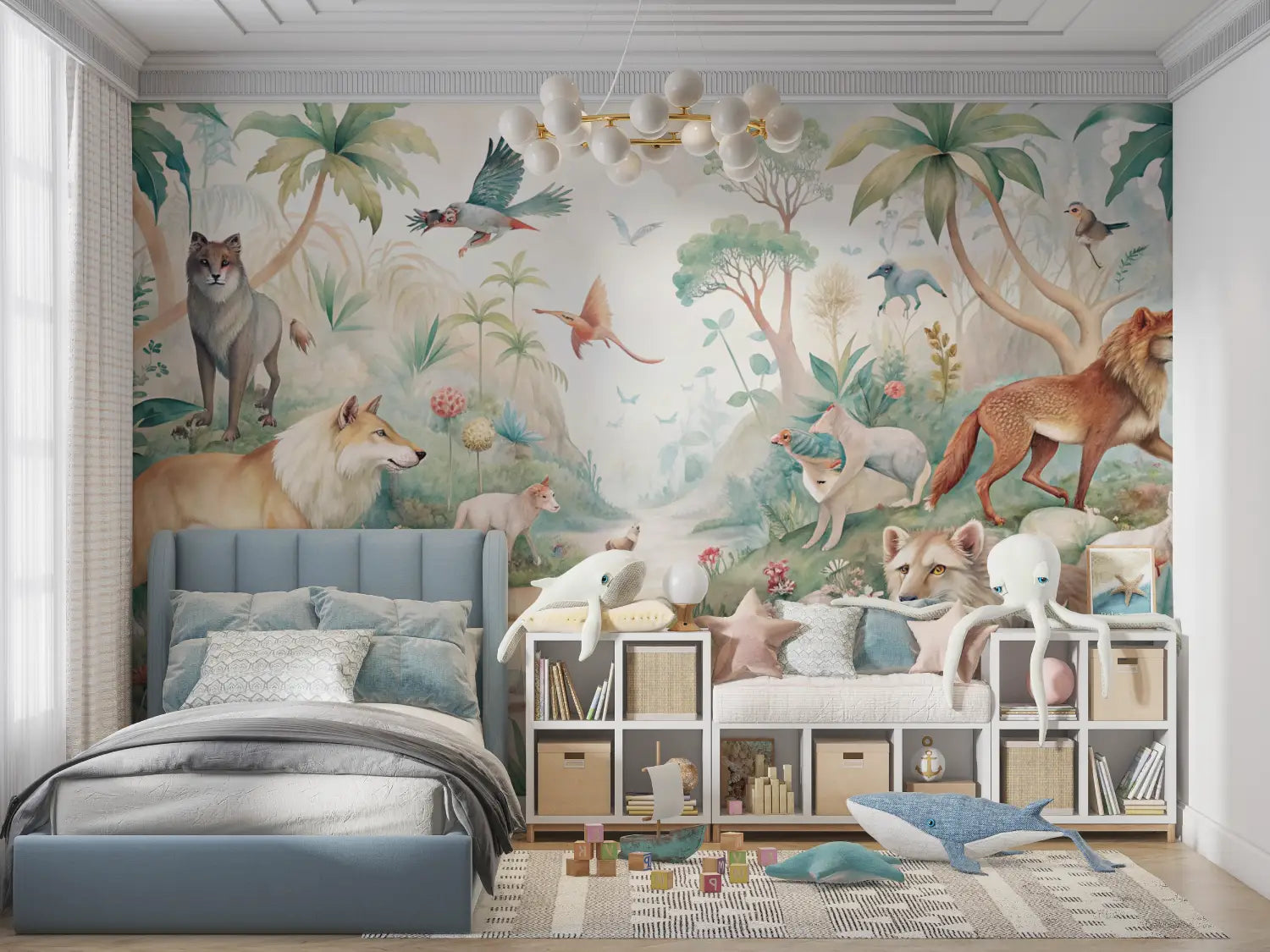 Papier Peint Chambre Enfant Jungle - chambre de garçon