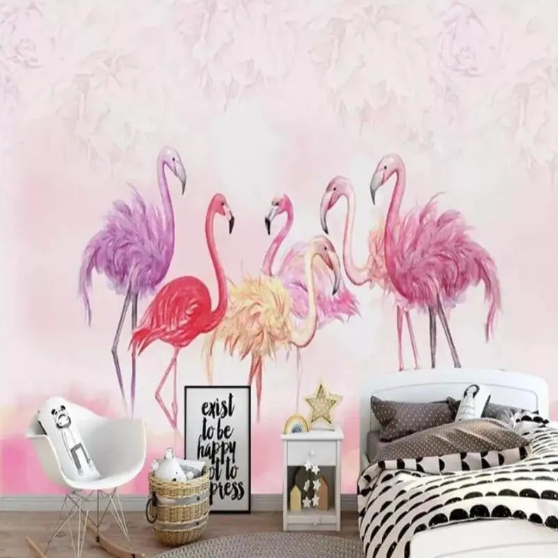 Papier Peint Déco Flamant Rose