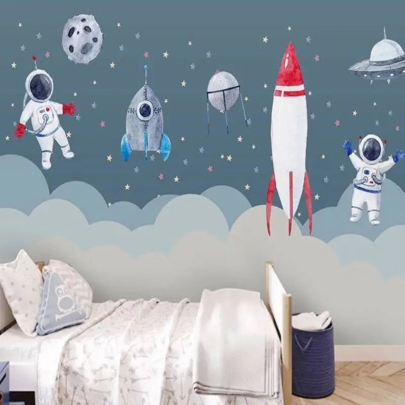 Astronaut Bedroom Decor Wallpaper - Second Image