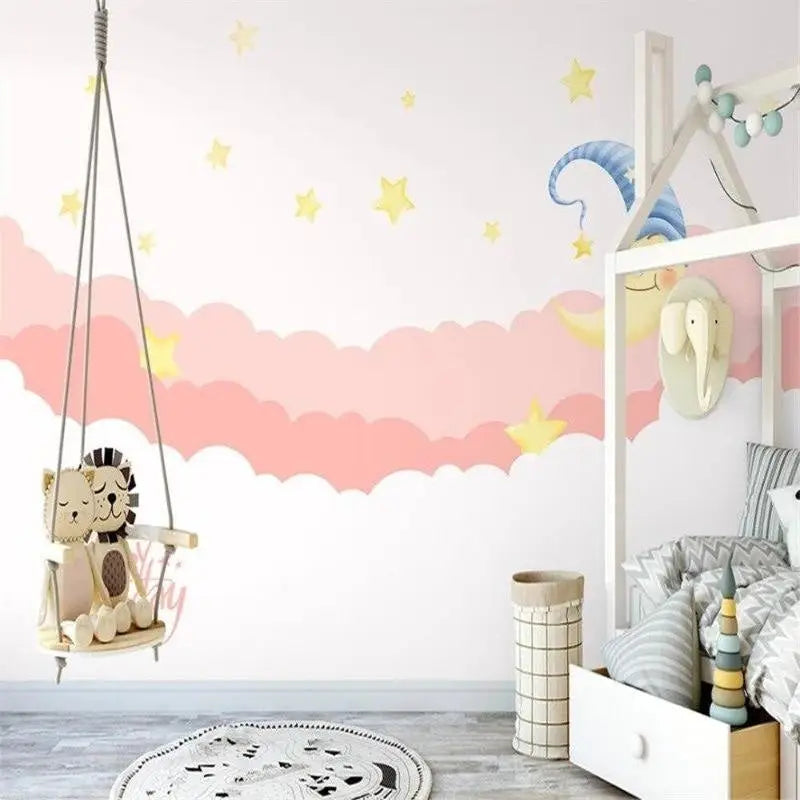 Cloud Decoration Wallpaper for Girls Room - Second Image