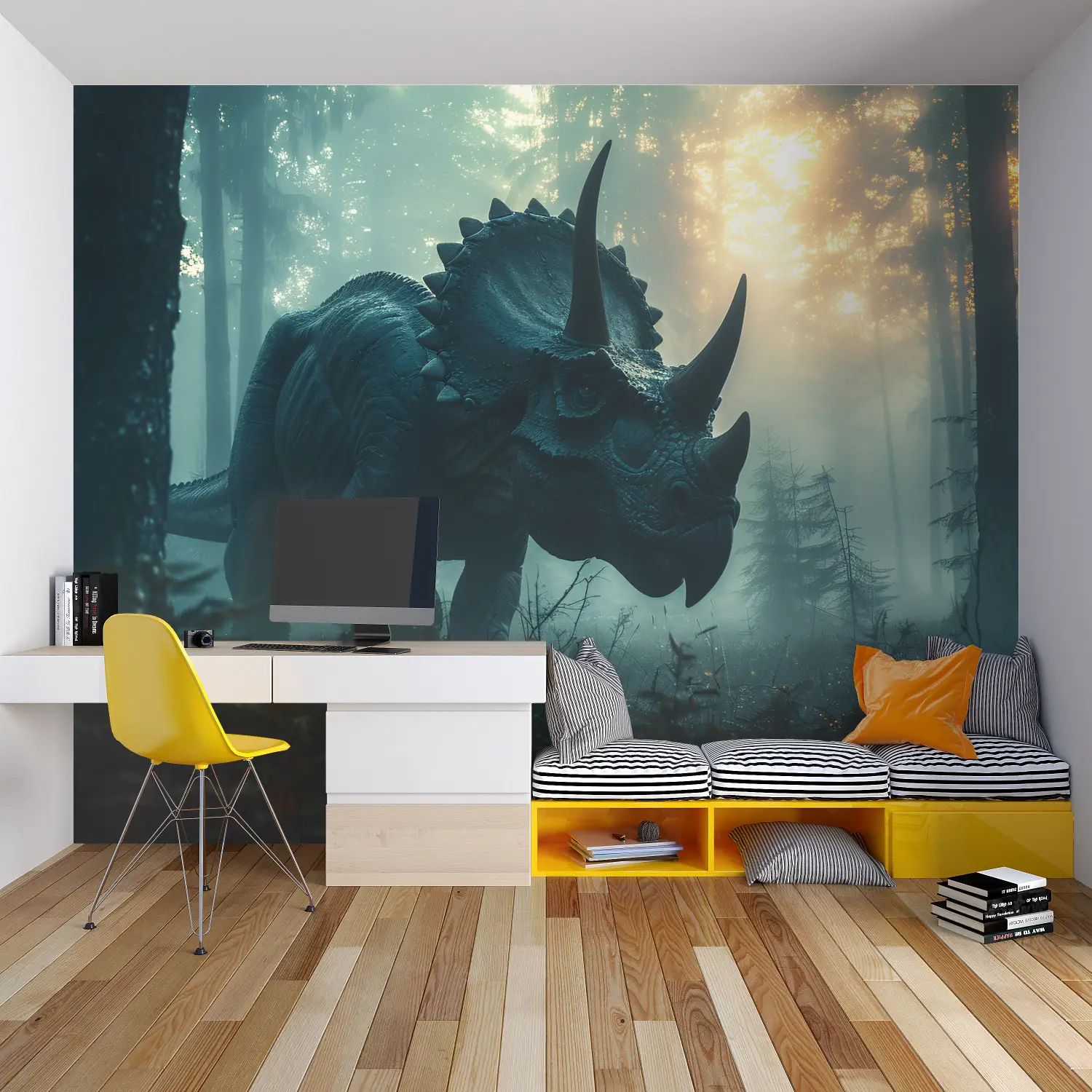 Papier Peint Dinosaure Chambre Enfant - chambre spiderman