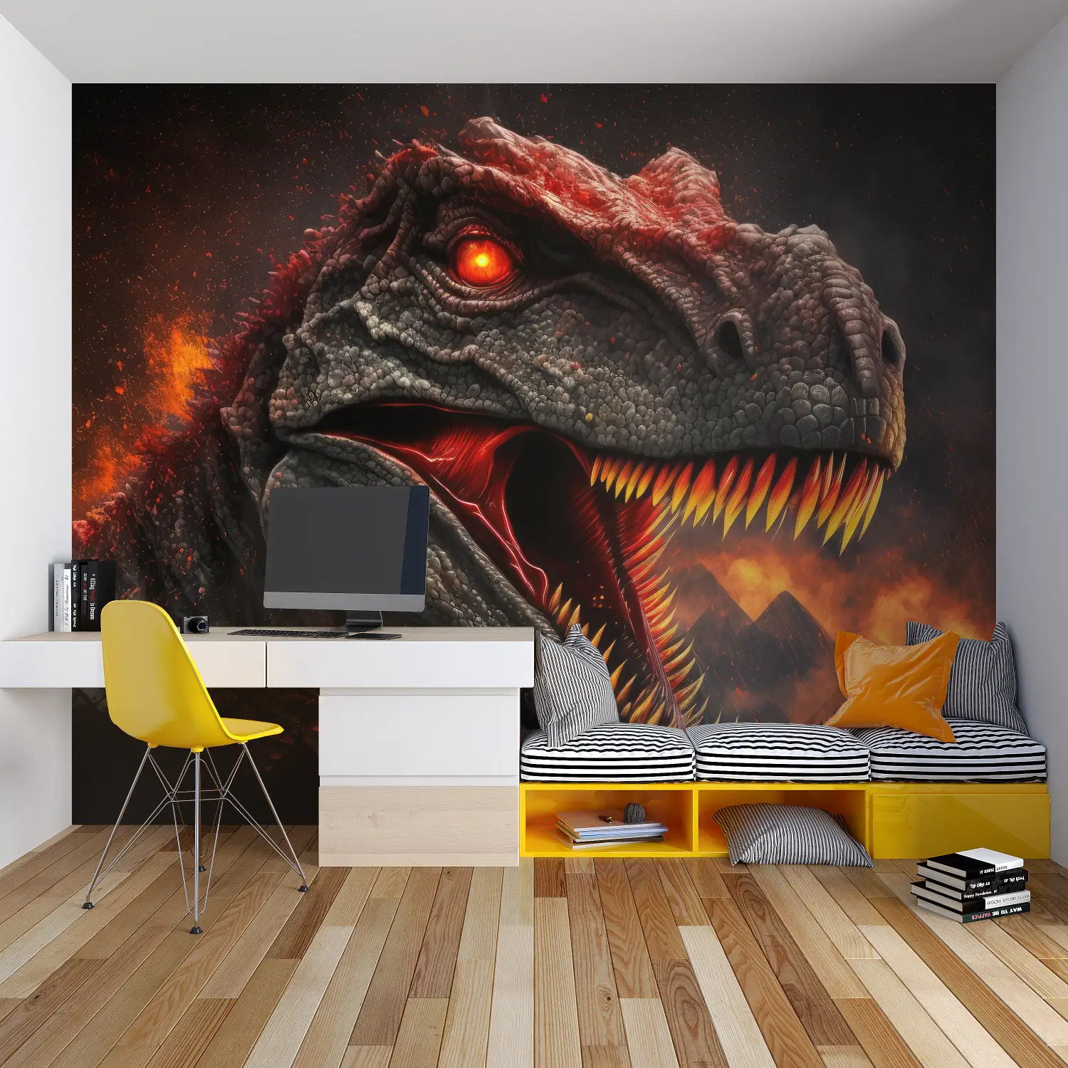 Papier Peint Dinosaure Design - chambre spiderman