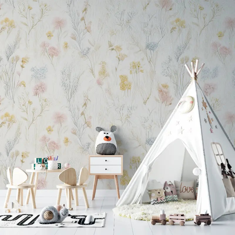 Papier peint Floral vintage pour bébé - bebe tipi