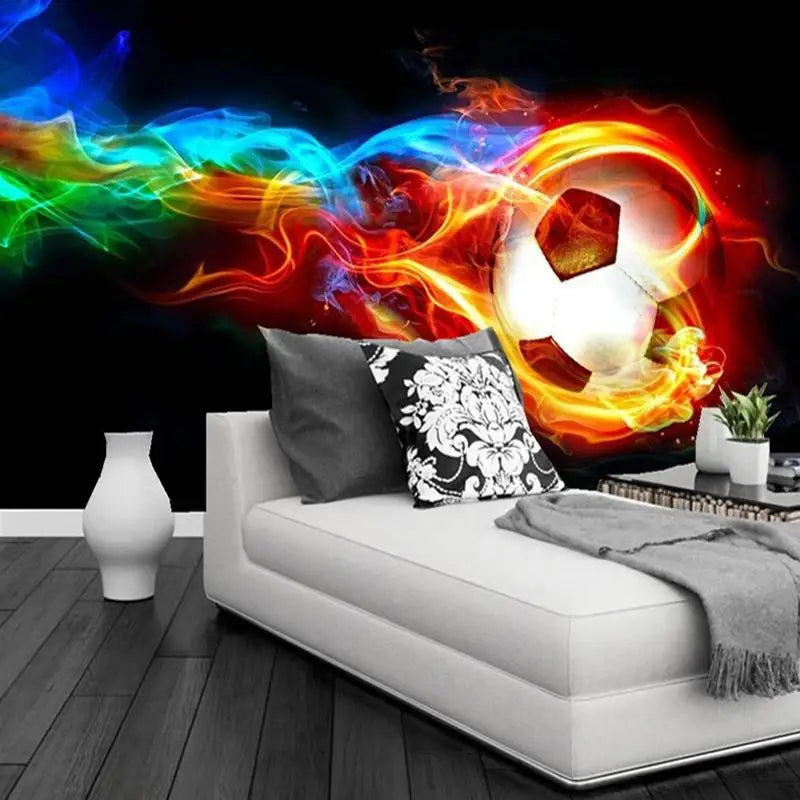 Hintergrundbild mit flammendem Fußball - Second Image