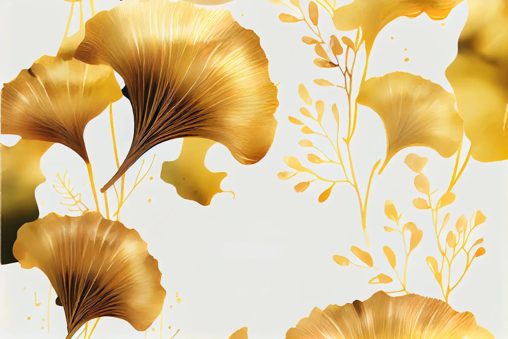 Golden ginkgo wallpaper