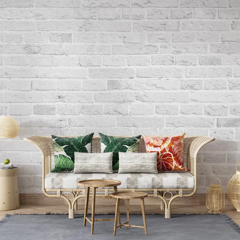 White Brick Imitation Wallpaper - Second Image