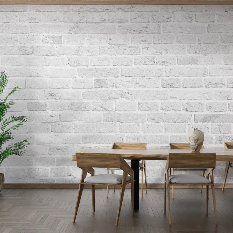 White Brick Imitation Wallpaper - Second Image