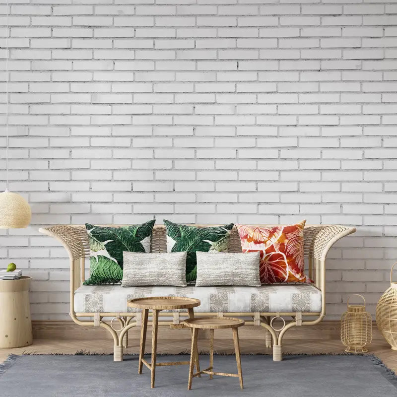 White Brick Imitation Wallpaper - Second Image