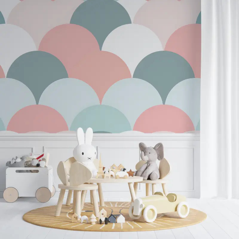 Papier peint Motifs géométriques bébé - bebe tipi