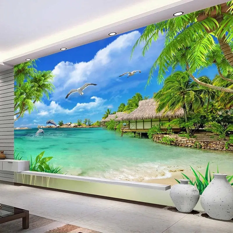 papier peint mural plage