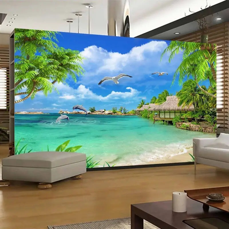 papier peint mural plage