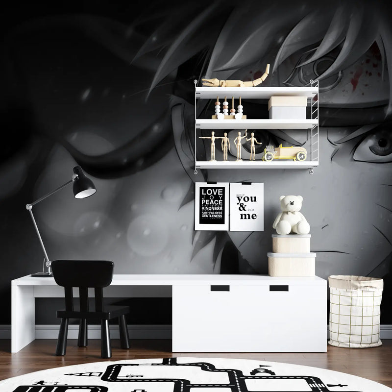 Papier Peint Naruto Noir et Blanc - tapisserie spiderman