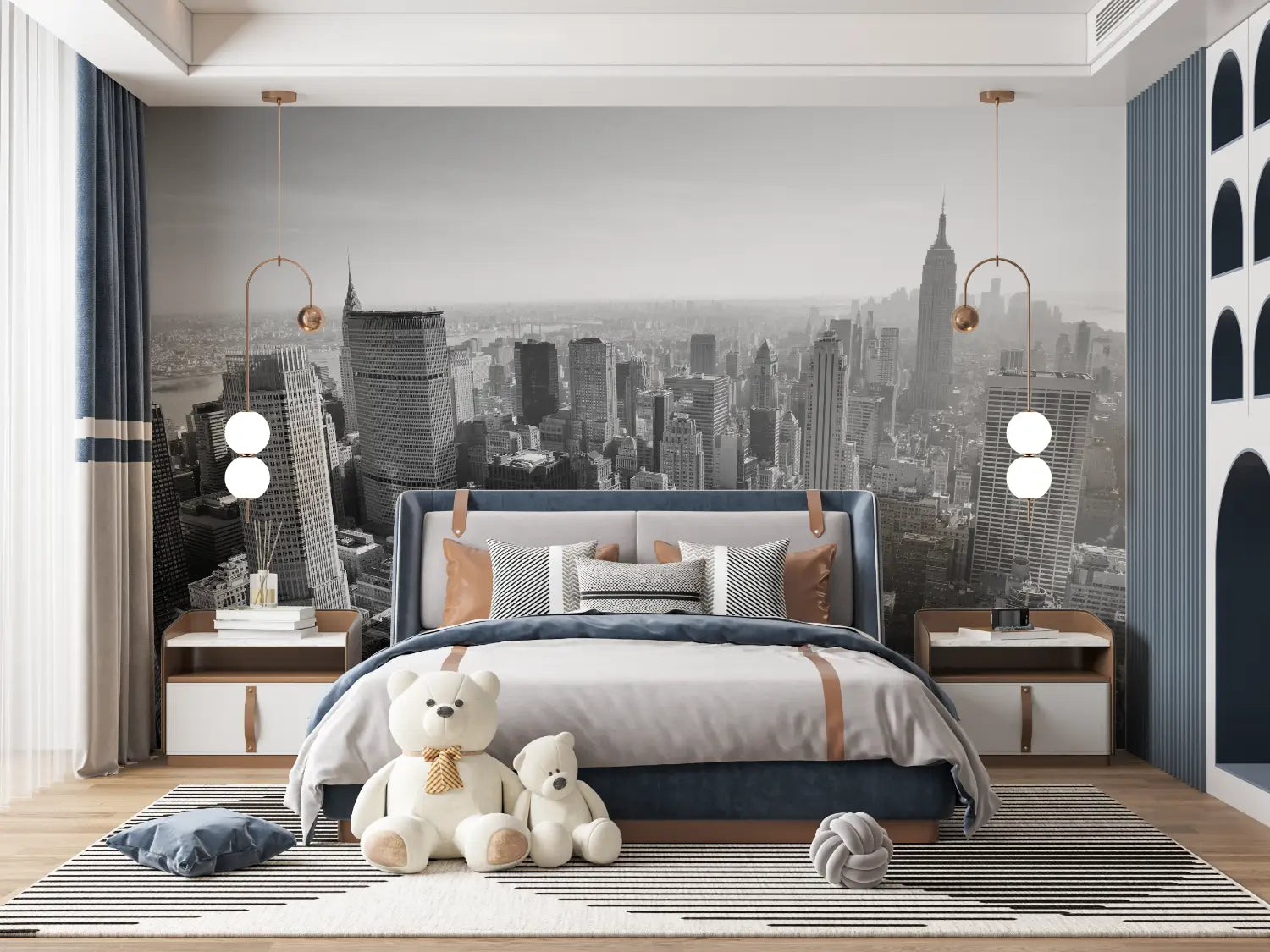 New York tiener slaapkamer behang - Second Image