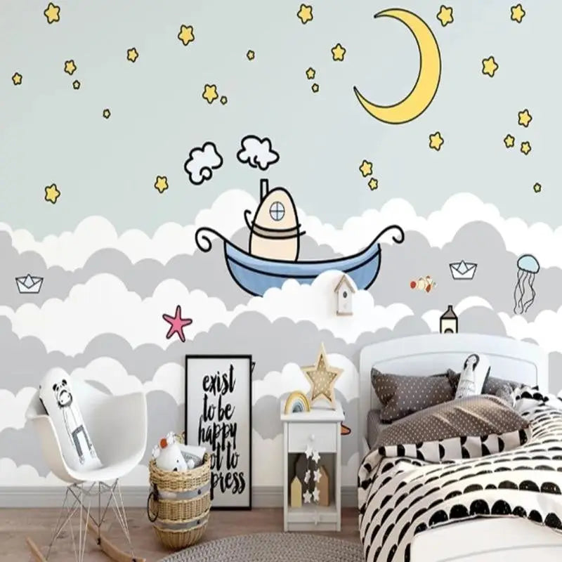 Cloud Wallpaper Baby Room - Second Image