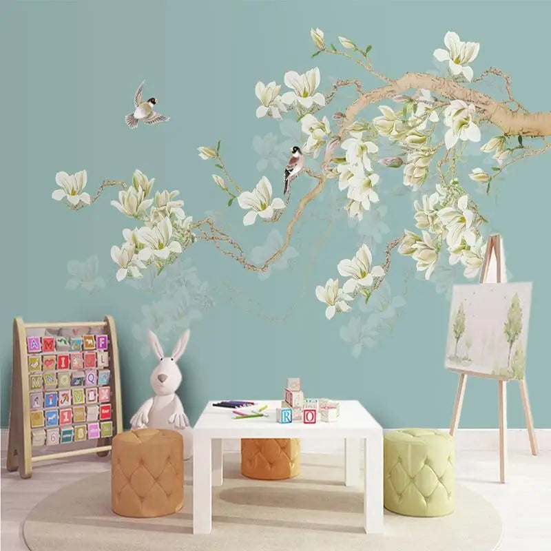 Papier Peint Oiseaux Branche d’Arbre