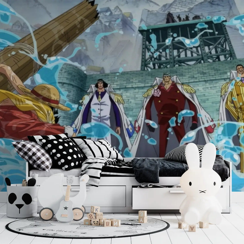 Papier Peint One Piece Marines - tapisserie ado