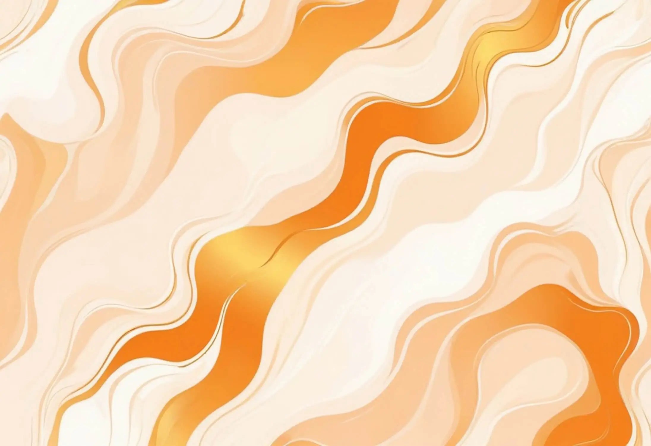 Papier Peint Orange Et Blanc Vague