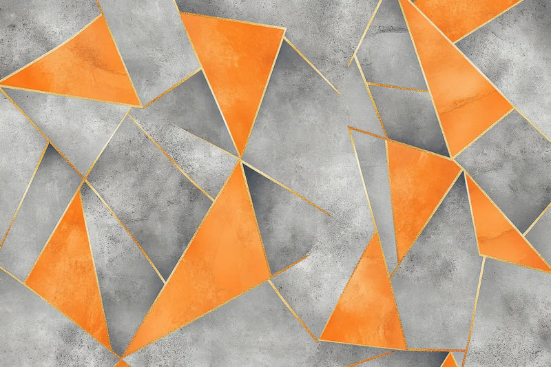 Papier Peint Orange Et Gris