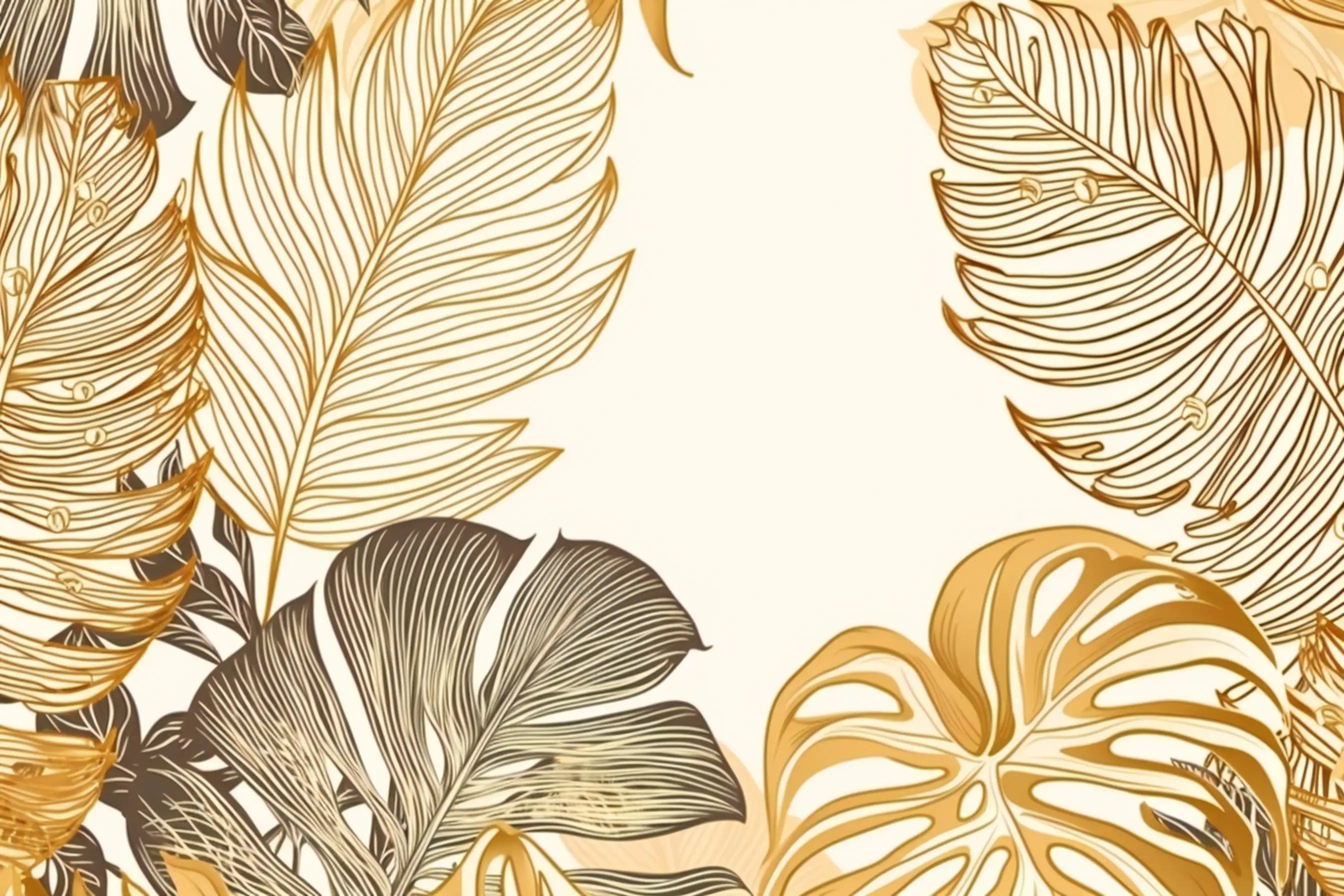 Golden panoramic wallpaper