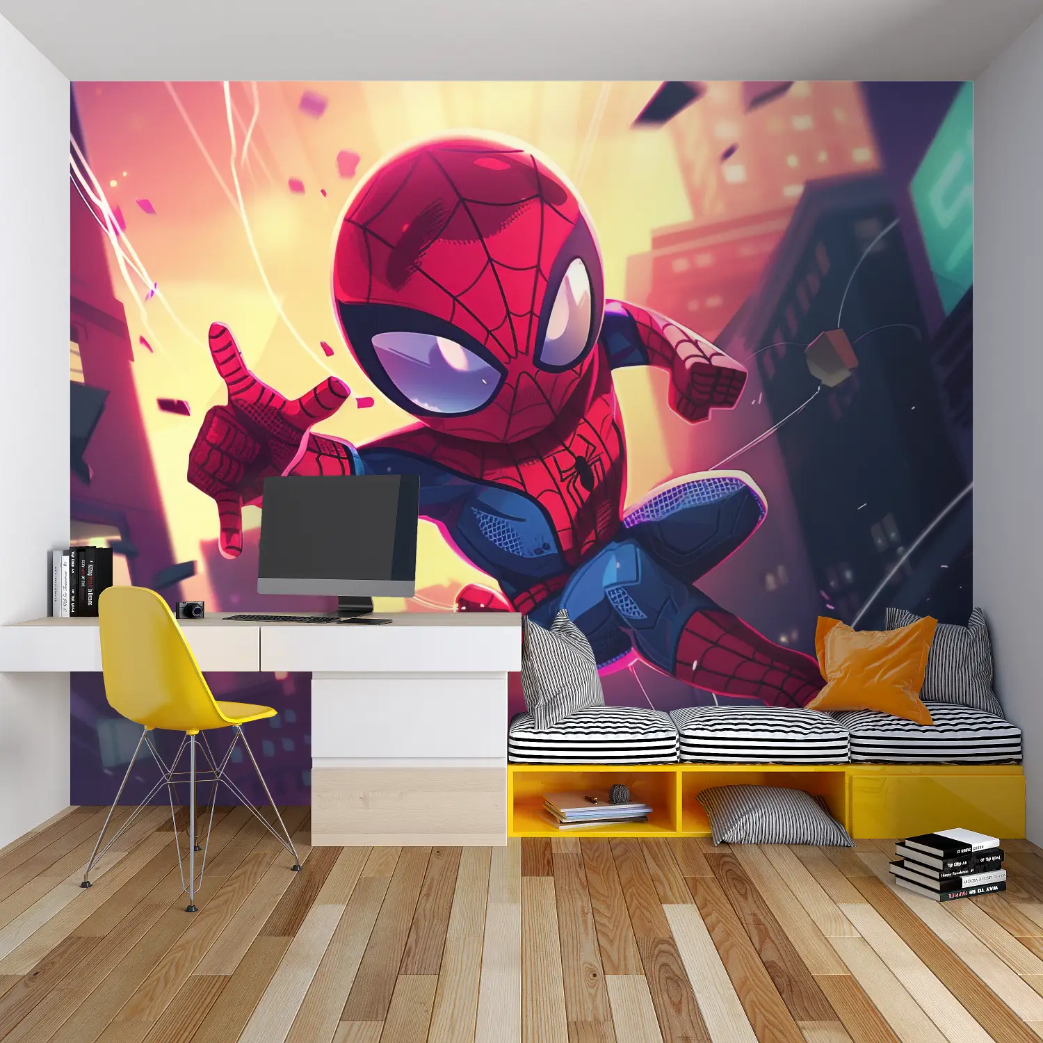 Papier Peint Spiderman Bébé - tapisserie garçon