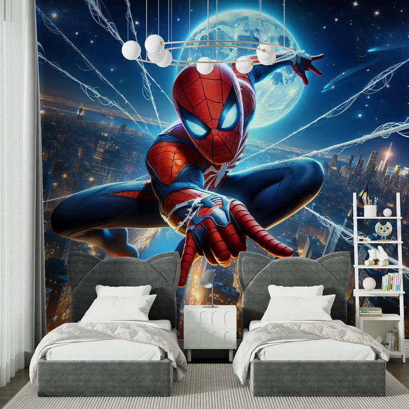 Papier Peint Spiderman Chambre Garçon - chambre garçon lit