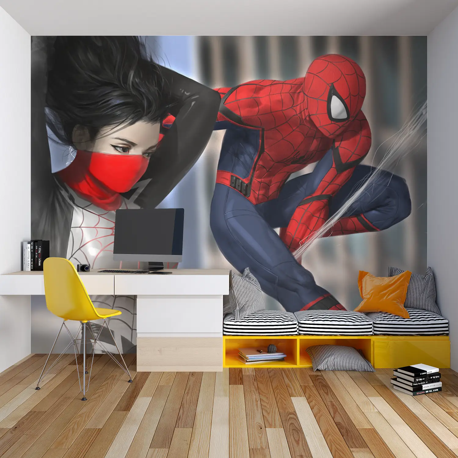 Spiderman-Gwen-Held-Hintergrundbild - Second Image