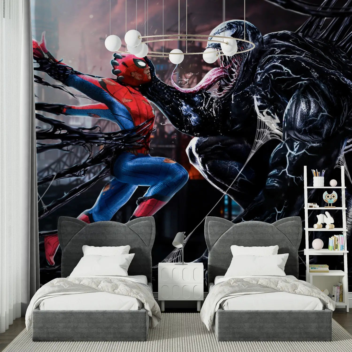 Papier Peint Spiderman vs Venom - tapisserie spiderman