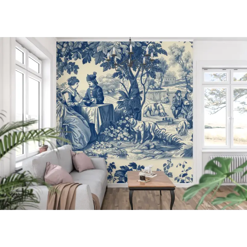 Antiek Toile De Jouy-behang - Second Image