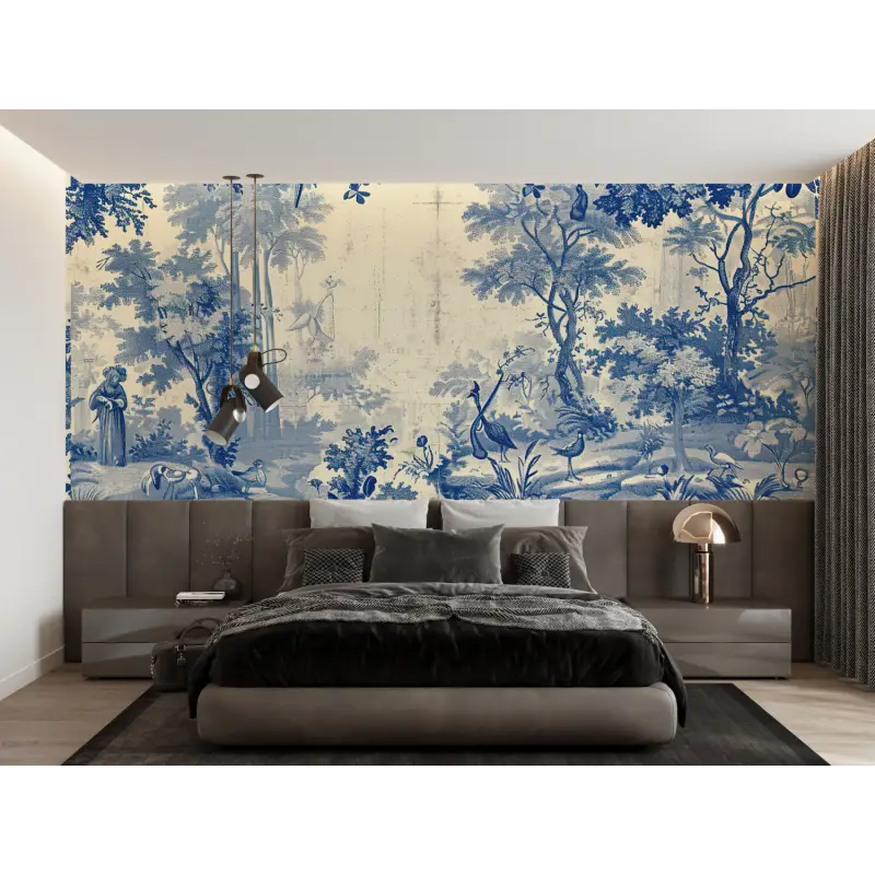 Toile De Jouy oud vijverbehang - Second Image