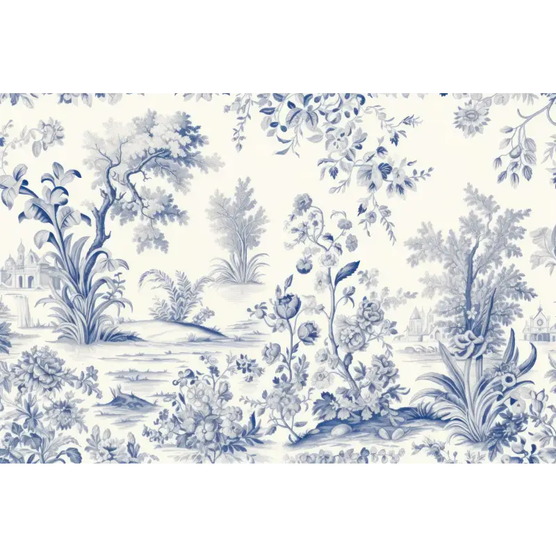 Papier Peint Toile De Jouy Revisitée