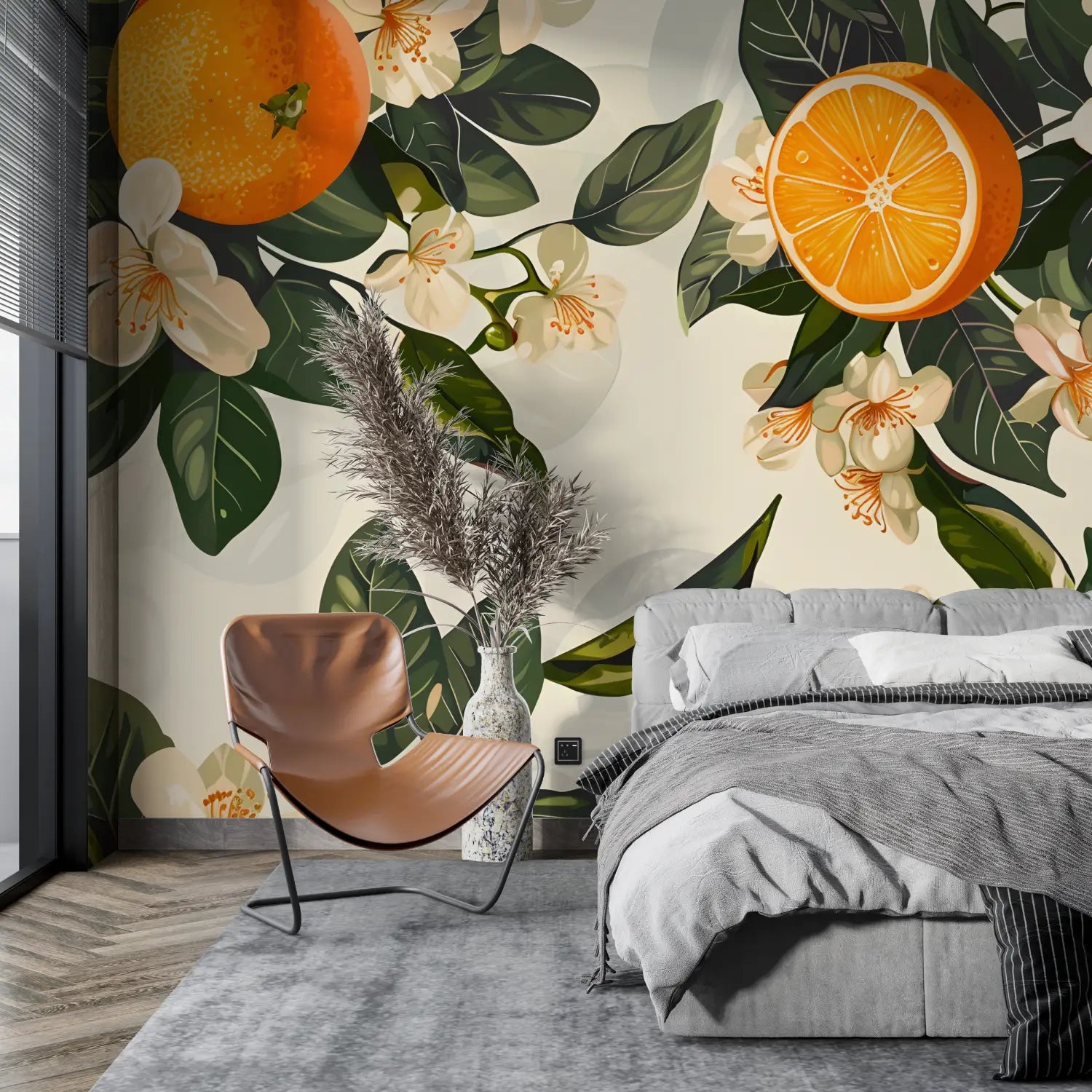 Vintage Orange Tree Wallpaper - Second Image