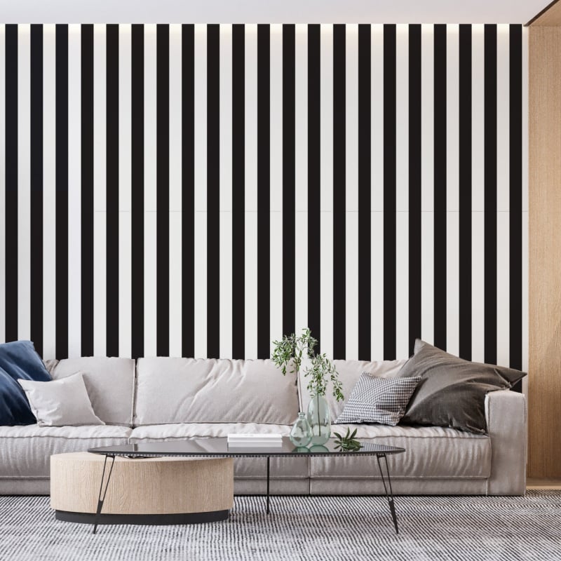 Black and White Stripe Wallpaper - Second Image